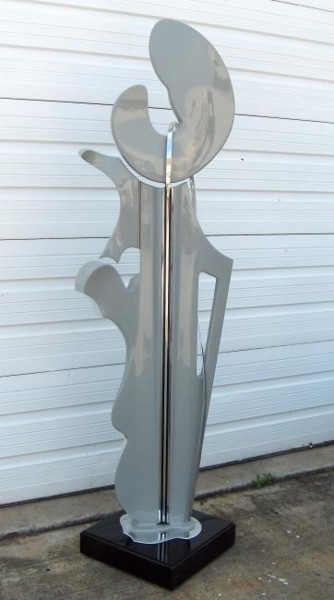 Sculpture titled "Shadow Caster" by Richard Beaulieu, Original Artwork, Metals