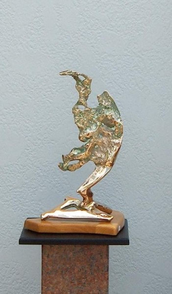 Sculpture titled "Man In The Moon" by Richard Beaulieu, Original Artwork, Metals