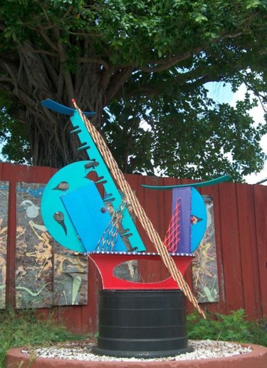 Sculpture titled "Sailing" by Richard Beaulieu, Original Artwork, Metals