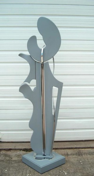 Sculpture titled "Shadow Caster" by Richard Beaulieu, Original Artwork, Metals