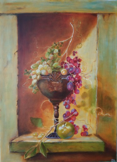 Pintura titulada "Antique still life" por Svitlana Duvanova, Obra de arte original, Oleo Montado en Bastidor de camilla de m…