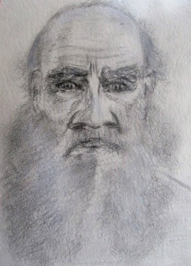 Dessin intitulée "Tolstoï" par Sylvid, Œuvre d'art originale, Crayon