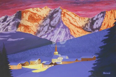 Peinture intitulée "Mont-Blanc" par Seak, Œuvre d'art originale