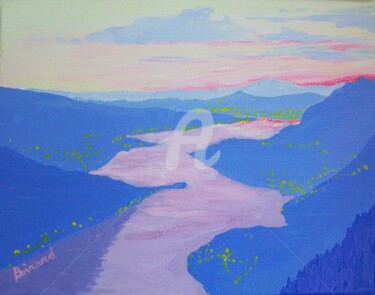 Peinture intitulée "My lake Annecy" par Seak, Œuvre d'art originale