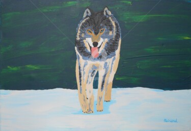 Painting titled "Entre chien et loup" by Seak, Original Artwork