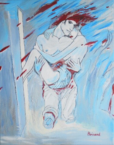 "Un parfum d'aventure" copie d'après un dessin original d'Enki Bilal. Peinture intitulée ""Un parfum d'aventu…" par Seak, Œuvre d'art originale,
