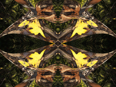 Digitale Kunst getiteld "Autumn Forest 3" door Kenneth Grzesik, Origineel Kunstwerk, Digitaal Schilderwerk
