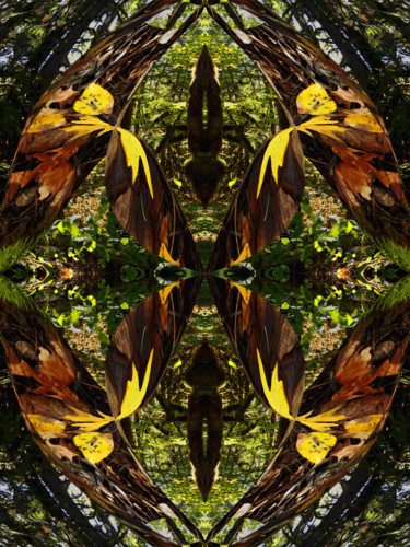 Digitale Kunst mit dem Titel "Autumn Forest 5" von Kenneth Grzesik, Original-Kunstwerk, Digitale Malerei