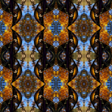 Digitale Kunst mit dem Titel "Autumn Forest 10" von Kenneth Grzesik, Original-Kunstwerk, Digitale Malerei