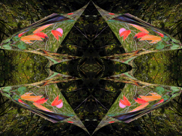 Digitale Kunst mit dem Titel "Autumn Forest 11" von Kenneth Grzesik, Original-Kunstwerk, Digitale Malerei