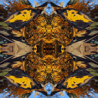 Digitale Kunst mit dem Titel "Autumn Forest 13" von Kenneth Grzesik, Original-Kunstwerk, Digitale Malerei