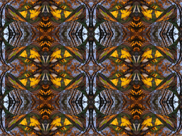 Digitale Kunst mit dem Titel "Autumn Forest 14" von Kenneth Grzesik, Original-Kunstwerk, Digitale Malerei