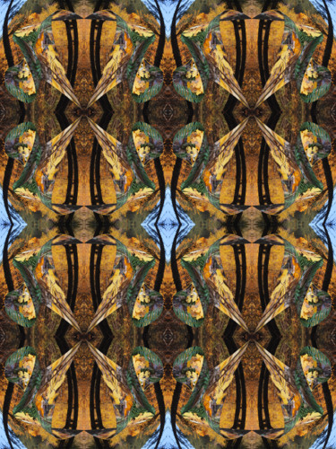 Digitale Kunst mit dem Titel "Autumn Forest 15" von Kenneth Grzesik, Original-Kunstwerk, Digitale Malerei