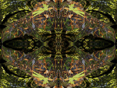 Digitale Kunst mit dem Titel "Autumn Forest 17" von Kenneth Grzesik, Original-Kunstwerk, Digitale Malerei