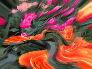 Digital Arts titled "Organic Garden 1" by Kenneth Grzesik, Original Artwork, Digital Painting