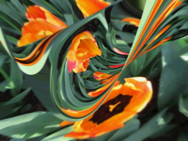 Digital Arts titled "Organic Garden 16" by Kenneth Grzesik, Original Artwork, Digital Painting