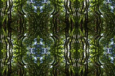 Digital Arts titled "Forest Abstract 48" by Kenneth Grzesik, Original Artwork, Digital Painting