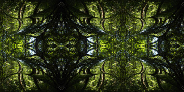 Digital Arts titled "Forest Abstract 53" by Kenneth Grzesik, Original Artwork, Digital Painting