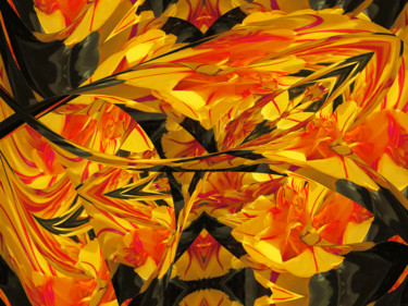 Digital Arts titled "Rhythmic Garden 3" by Kenneth Grzesik, Original Artwork, Digital Painting