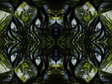 Digitale Kunst mit dem Titel "Forest Abstract 74" von Kenneth Grzesik, Original-Kunstwerk, 2D digitale Arbeit