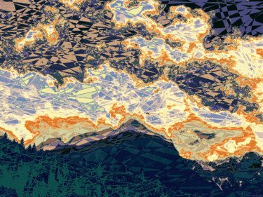 Digitale Kunst mit dem Titel "Mostly Cloudy With…" von Kenneth Grzesik, Original-Kunstwerk, 2D digitale Arbeit