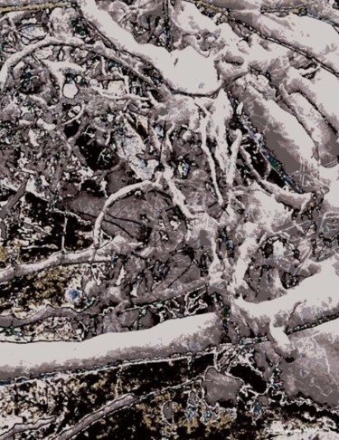 Digitale Kunst getiteld "Winter Forest 25" door Kenneth Grzesik, Origineel Kunstwerk, Digitaal Schilderwerk