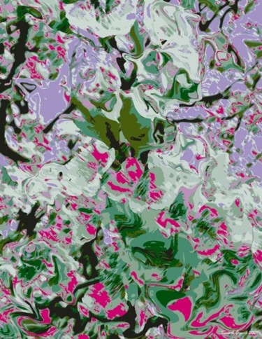 数字艺术 标题为“Spring Aura #8” 由Kenneth Grzesik, 原创艺术品, 数字油画
