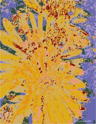 Arts numériques intitulée "Spring Aura #15" par Kenneth Grzesik, Œuvre d'art originale