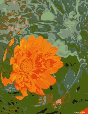 Arts numériques intitulée "Spring Aura #21" par Kenneth Grzesik, Œuvre d'art originale, Peinture numérique