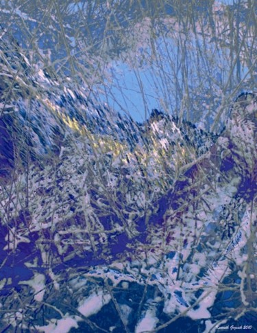 Digitale Kunst mit dem Titel "Mountain Winter #20" von Kenneth Grzesik, Original-Kunstwerk, Digitale Malerei