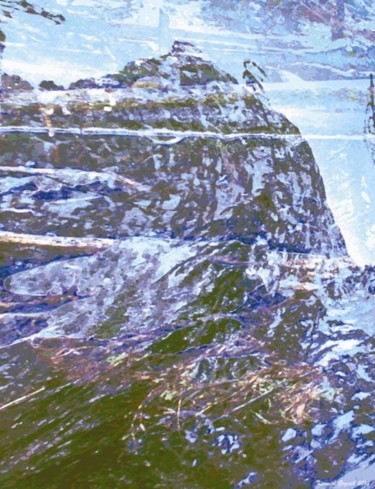 Digitale Kunst mit dem Titel "Mountain Winter #26" von Kenneth Grzesik, Original-Kunstwerk, Digitale Malerei