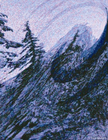 Digital Arts titled "Mountain Winter #48" by Kenneth Grzesik, Original Artwork, Digital Painting
