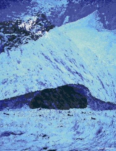 Digitale Kunst mit dem Titel "Mountain Winter #54" von Kenneth Grzesik, Original-Kunstwerk, Digitale Malerei