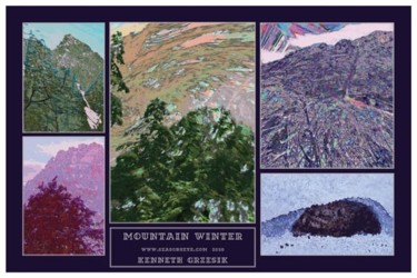Digitale Kunst mit dem Titel "Mountain Winter Pos…" von Kenneth Grzesik, Original-Kunstwerk, Fotomontage