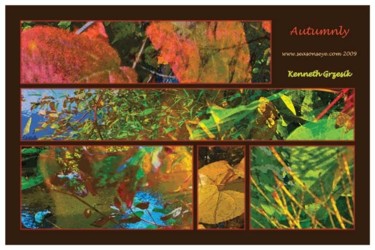 Arte digitale intitolato "Autumnly Poster" da Kenneth Grzesik, Opera d'arte originale, Fotomontaggio