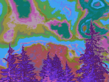 Digital Arts titled "Winterland 6" by Kenneth Grzesik, Original Artwork, Digital Painting