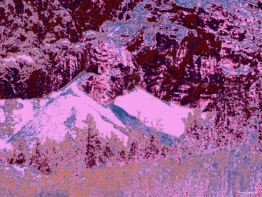 Digitale Kunst mit dem Titel "Winterland 47" von Kenneth Grzesik, Original-Kunstwerk, Digitale Malerei