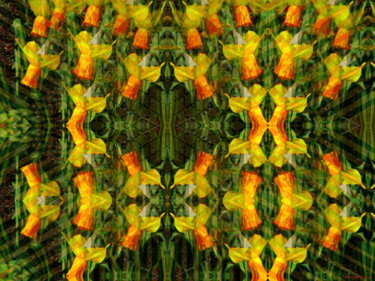 Digital Arts με τίτλο "Kaleidoscopic Garde…" από Kenneth Grzesik, Αυθεντικά έργα τέχνης, Ψηφιακή ζωγραφική