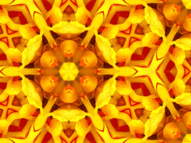 Digital Arts titled "Kaleidoscope Geomet…" by Kenneth Grzesik, Original Artwork, Digital Painting