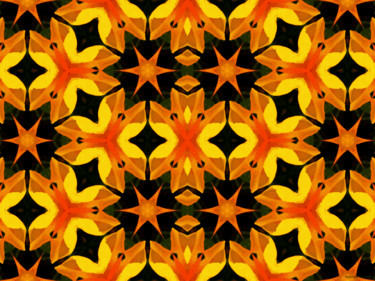 Digital Arts titled "Kaleidoscope Geomet…" by Kenneth Grzesik, Original Artwork, Digital Painting