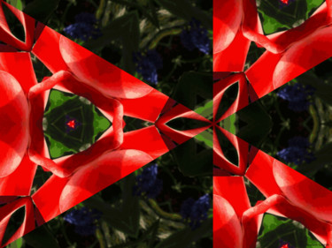 Digitale Kunst mit dem Titel "Kaleidoscope Geomet…" von Kenneth Grzesik, Original-Kunstwerk, Digitale Malerei