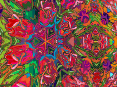 Grafika cyfrowa / sztuka generowana cyfrowo zatytułowany „Abstract Spring 8” autorstwa Kenneth Grzesik, Oryginalna praca, Ma…