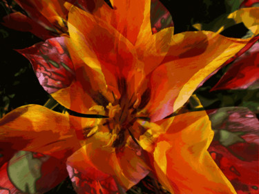 Digital Arts titled "Organic Spring 5" by Kenneth Grzesik, Original Artwork, Digital Painting