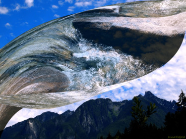 Digitale Kunst mit dem Titel "Skykomish Summer 3" von Kenneth Grzesik, Original-Kunstwerk, Digitale Malerei