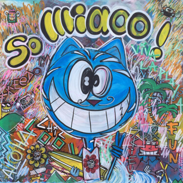 Peinture intitulée "So miaoo" par Seb Paul Michel, Œuvre d'art originale, Acrylique