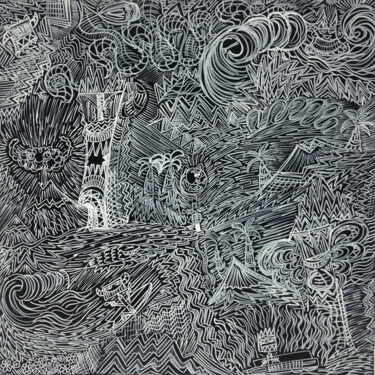 Картина под названием "Vive les fleurs XXXI" - Seb Paul Michel, Подлинное произведение искусства, Акрил Установлен на Деревя…