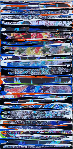 Картина под названием "Cool coolures II" - Seb Paul Michel, Подлинное произведение искусства, Акрил Установлен на Деревянная…