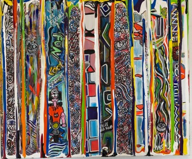 Картина под названием "Vive les coolures,…" - Seb Paul Michel, Подлинное произведение искусства, Акрил Установлен на Деревян…