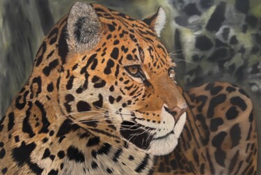 Malerei mit dem Titel "Jaguar" von Sebapautazzo, Original-Kunstwerk, Öl