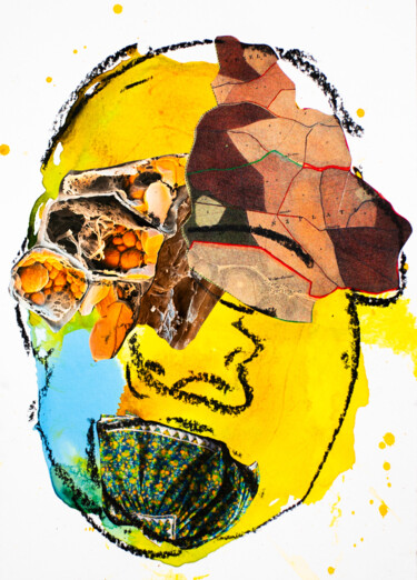 Collages titled "Gasface 6" by Sebastian Herrling, Original Artwork, Collages